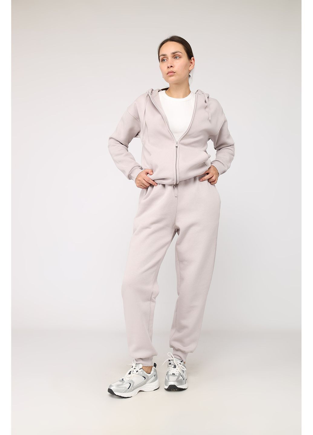 Толстовка на блискавці жіноча колір бежевий ЦБ-00283116 Yuki (366421778)