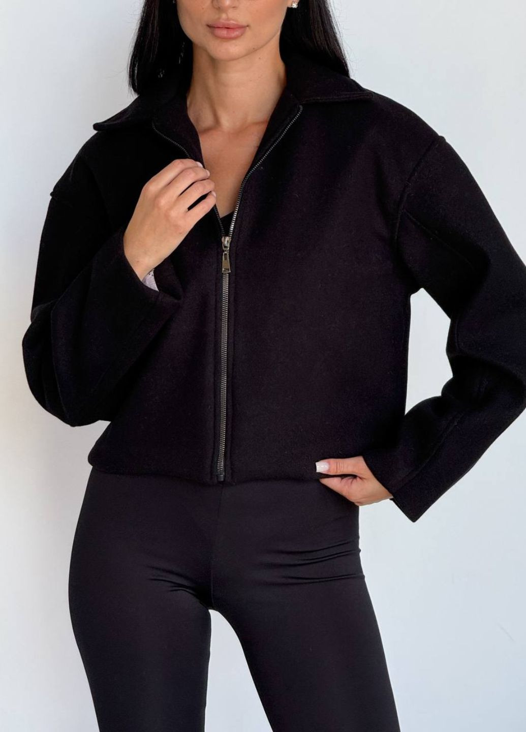 Вкорочений бомбер на блискавці Tik-Tak пілот (авіатор) на блискавці (364957605)