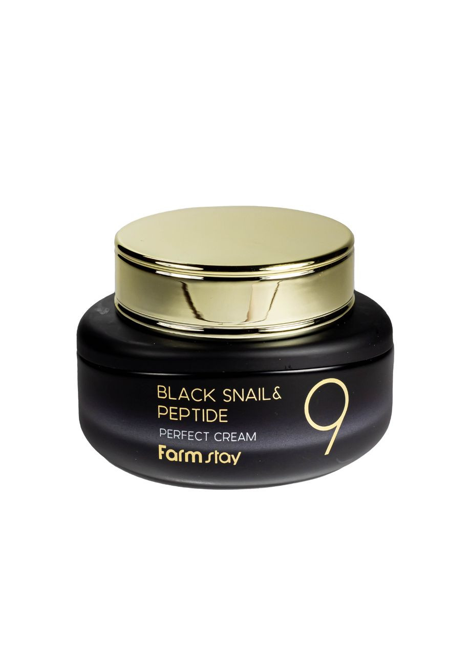 FarmStay Антивіковий крем для обличчя проти зморшок з чорним равликом та пептидами Black Snail & Peptide 9 — Крем, Південна Корея (367985232)