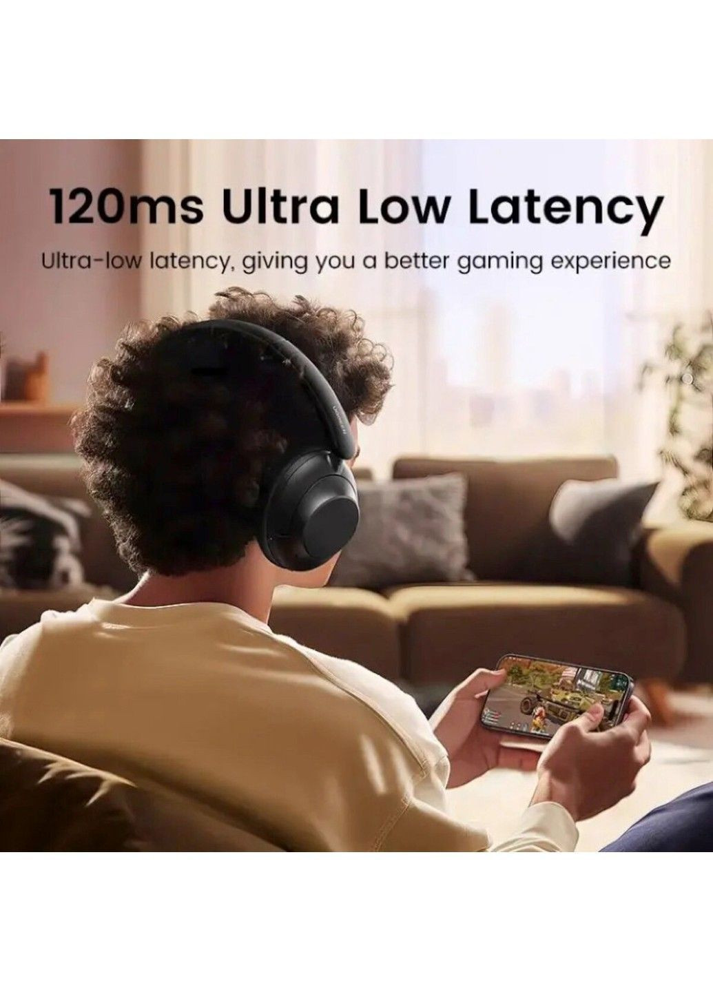 Беспроводные наушники HP202 HiTune Max5 Hybrid Active Noise-Cancelling Headphones Black(UGR-25255) Ugreen (371363695)