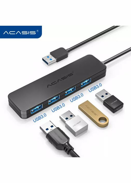 USB hub AB3L412 на 4 порти USB 3.0, 120 см () Acasis (315502780)