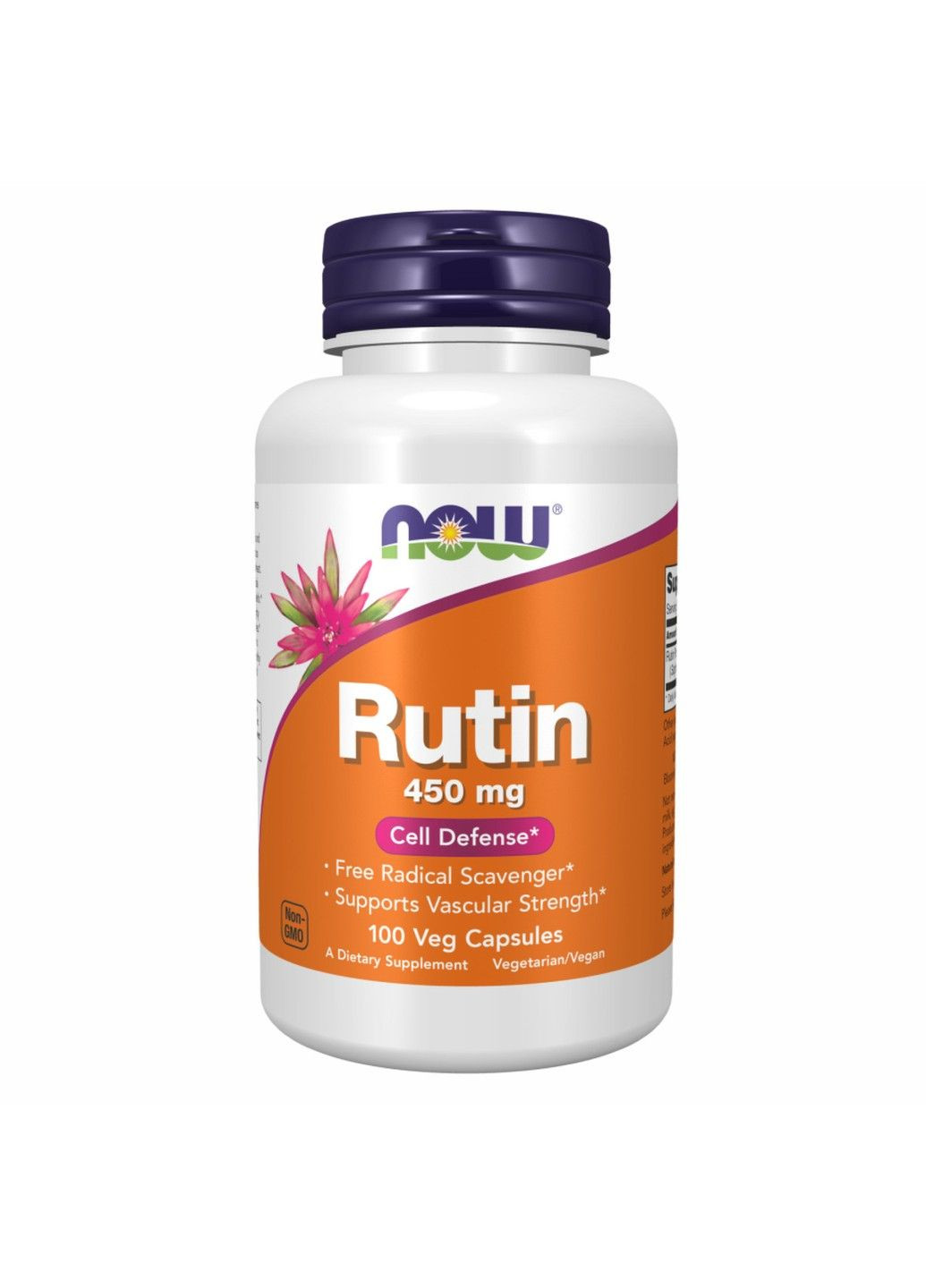 Рутин, 450 мг, 100 растительных капсул Now Foods (347600446)