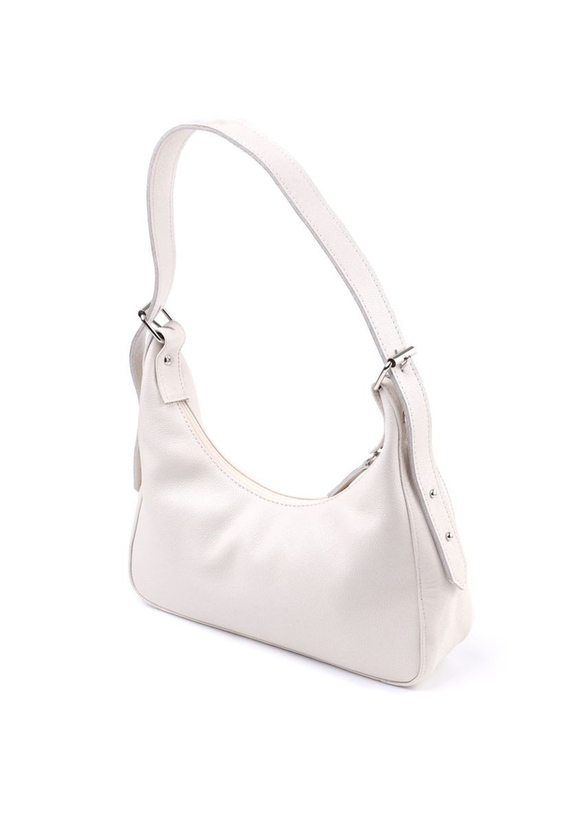 Сумка багет з регульованим ременем з натуральної шкіри 22831 Бежева Shvigel (305768374)