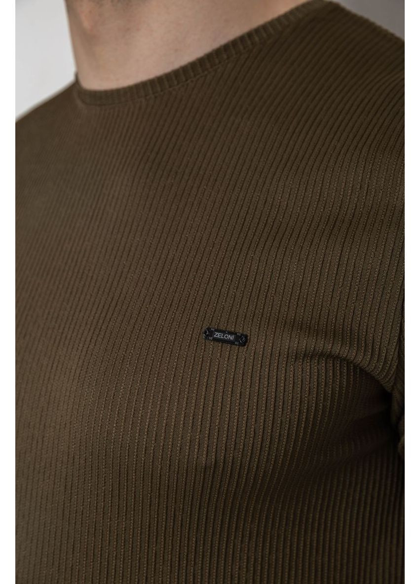 Хакі (оливкова) футболка чоловіча в рубчик, 244r2526-1 Andi