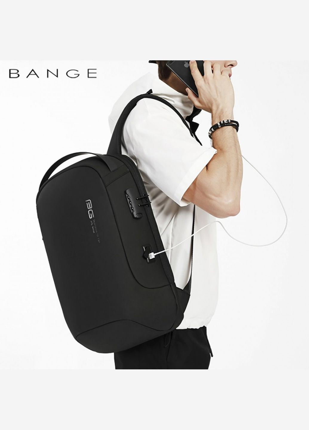 Рюкзак () 15.6" з USB + Type-C Bange BGS7225 Black (366288907)