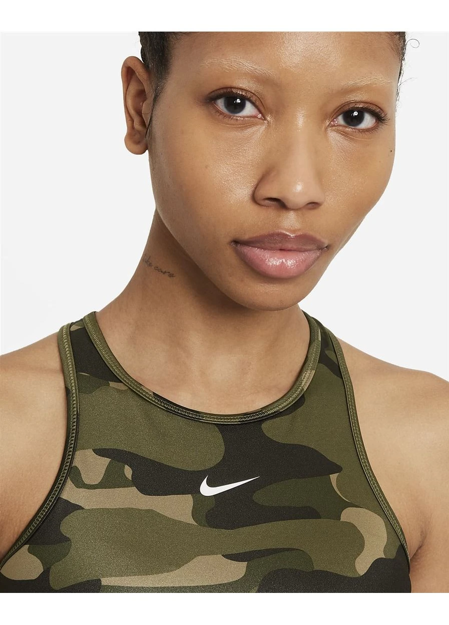 Топ Womens Medium-Support 1-Piece Pad High-Neck Sports Bra Camo Dd1199-222 Nike (400119429)