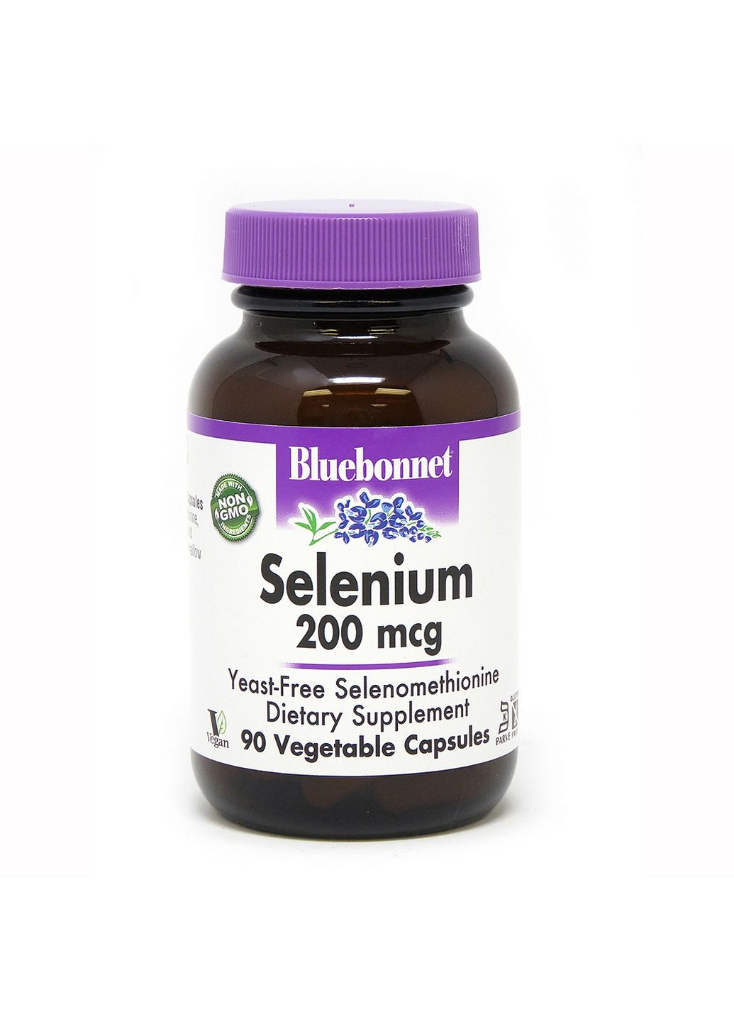 Вітаміни та мінерали Selenium 200 mcg, 90 вегакапсул Bluebonnet Nutrition (293338100)