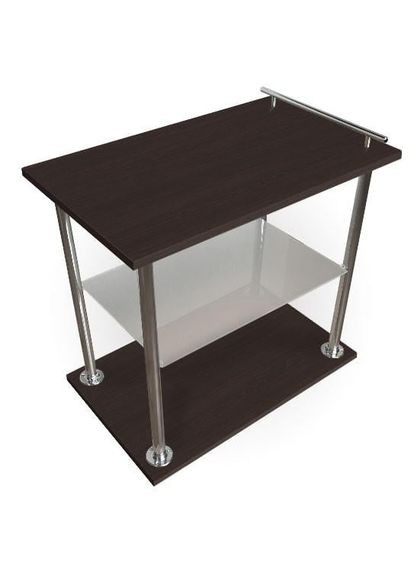 Стіл журнальний пересувний Міні плюс 58,5х35,5х58 см з поличкою та ручкою Венге Fusion Furniture (341525489)