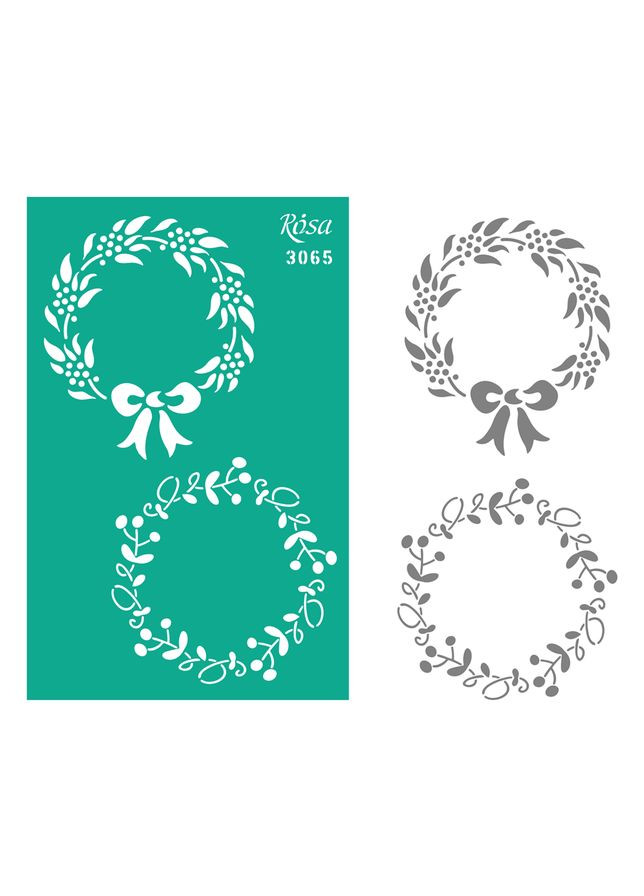 Трафарет многоразовый самоклеящийся № 3065 Новый Год 13 х 20 см (GPT500831779) Rosa (365244597)