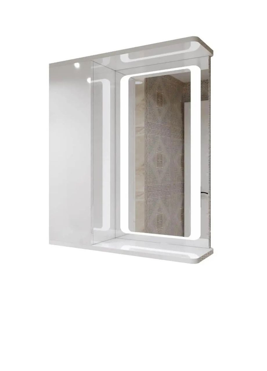 Дзеркальна шафа ШК10 з LED підсвічуванням 600х700х160 мм мм дверця зліва No Brand (313594796)