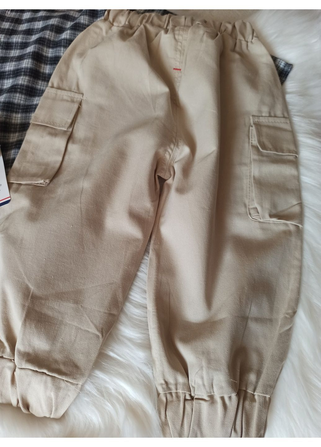 Бежевый демисезонный детский -тройка: рубашка, жилет и брюки тройка, брючный No Brand костюм