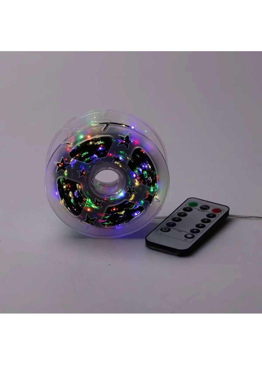 Гирлянда роса на пульте 100 метров на 1000 led светодиодов капля зеленый провод мультиколор 1000L100MGML Garlando (370373225)