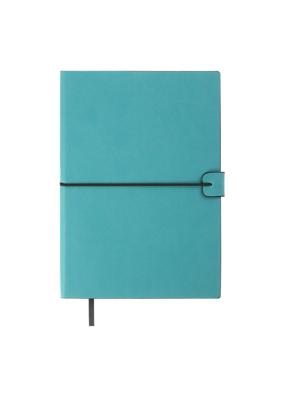 Блокнот А5 96 арк. Travel еко шкіра клітинка бірюзовий Buromax (314933861)