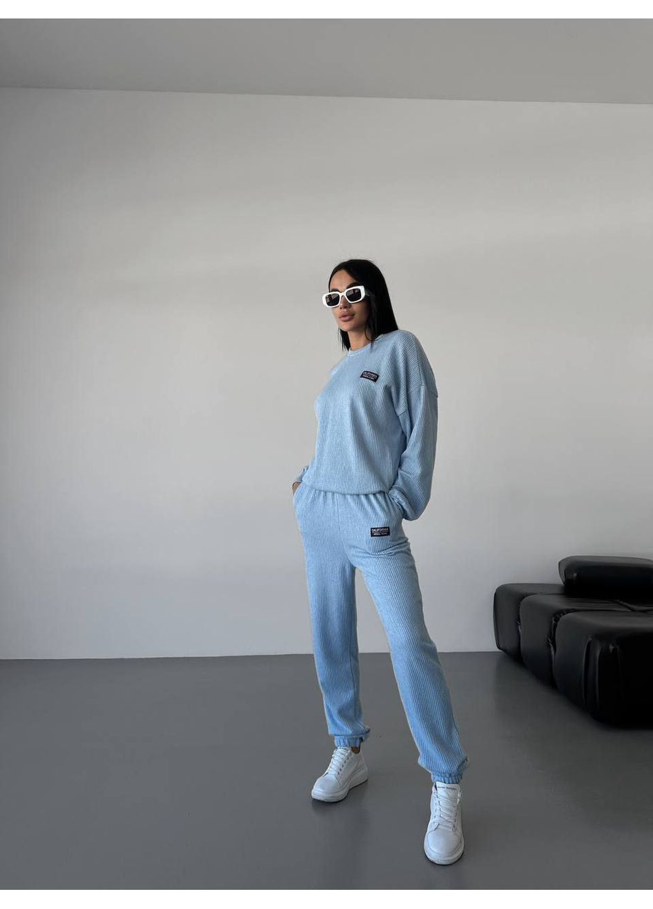 Повсякденний жiночий костюм 2-ка блакитного кольору 35530 Fashion (365776892)