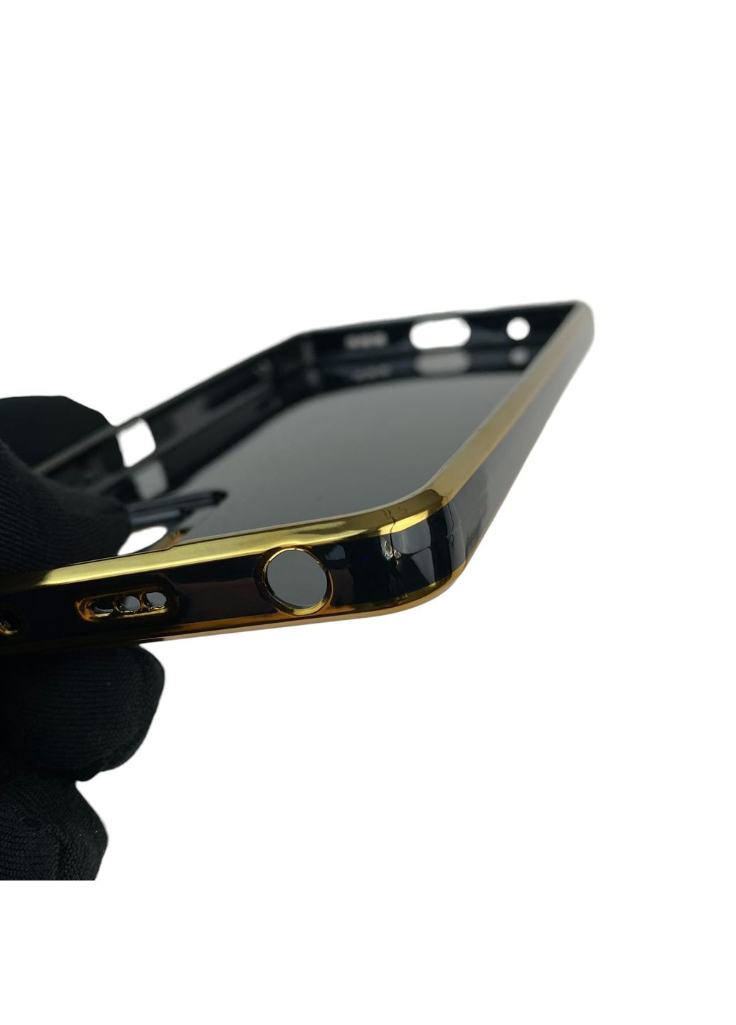 Чехол для Redmi Note 10 Pro 4G с кольцом MagSafe с золотой окантовкой на редми нот 10 про черный gs1 Xiaomi (366234187)