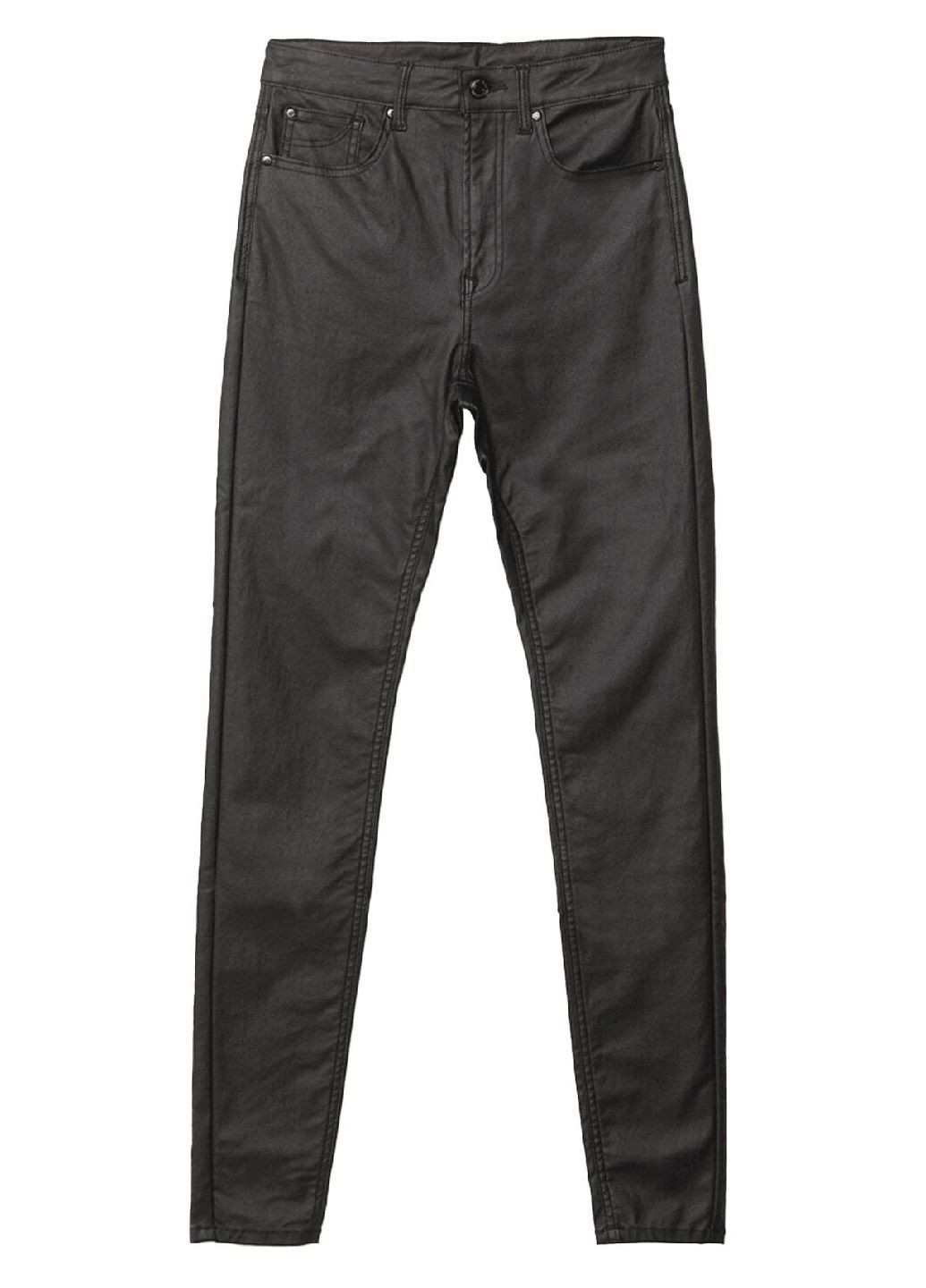 Джинсы узкие женские в кожаном виде Stradivarius - (362476126)