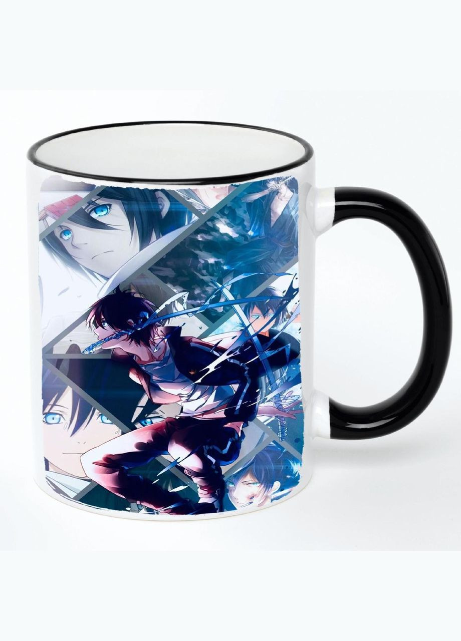 Чашка Безхатній Бог Аніме #013 (кухоль, кружка) Біла з чорною ручкою 330 мл No Brand (322713261)