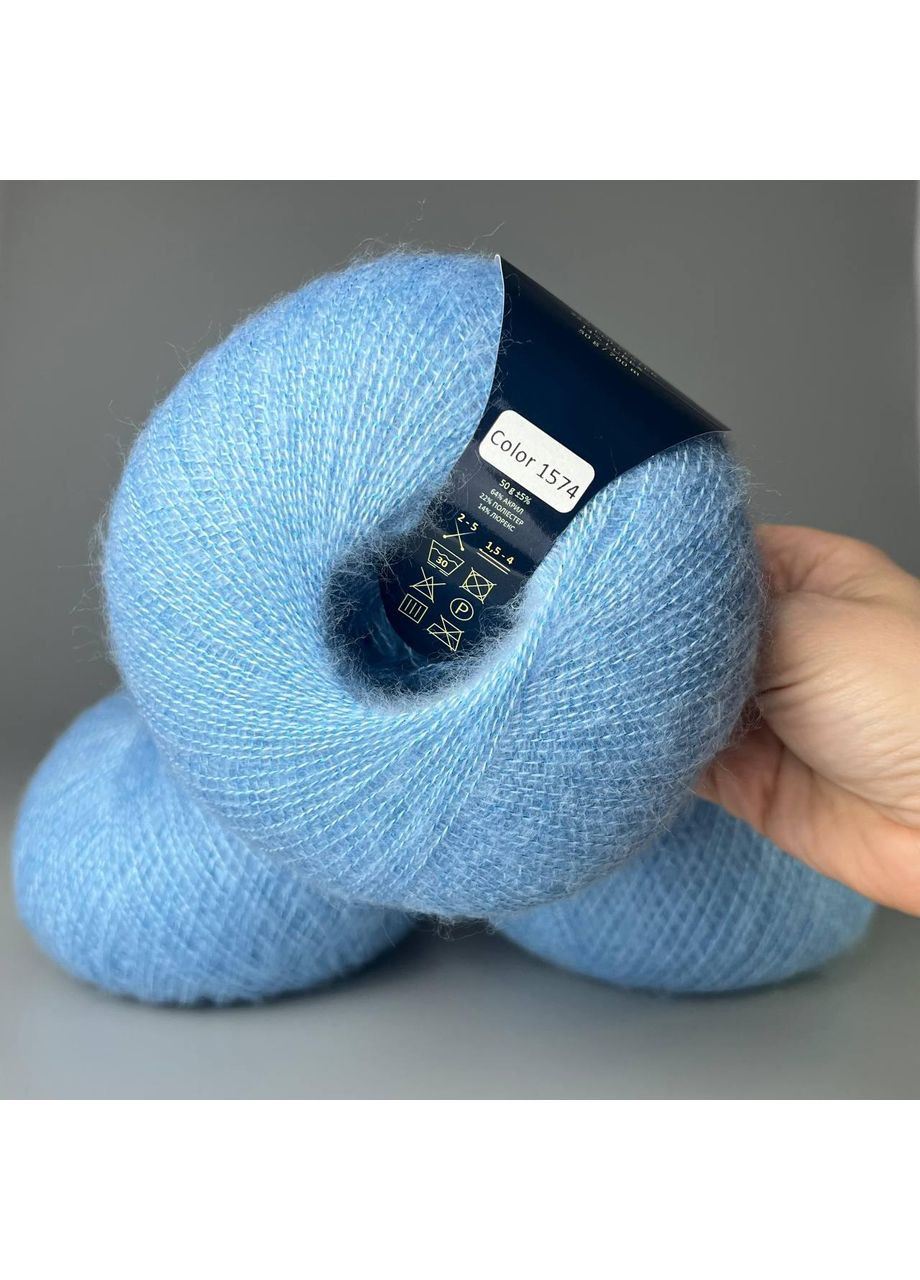 Пряжа Dance 1574 (пушистая нить с люрексом) No Brand (361879059)