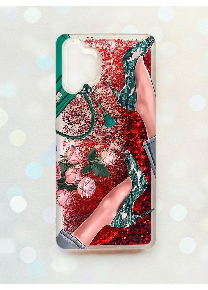 Чехол с плавающими блестками на Samsung Galaxy A32:: Туфельки и цветы (принт 225) Creative (360672027)