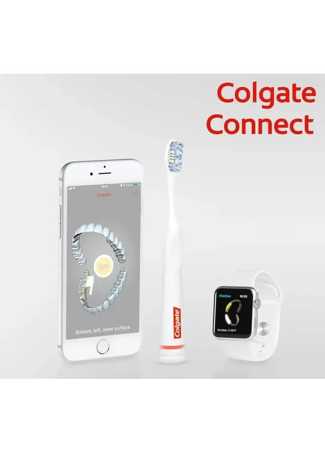 Розумна зубна щітка Connect M1 з Bluetooth, індикацією зон чищення та тривалістю роботи до 6 місяців Colgate (354827645)
