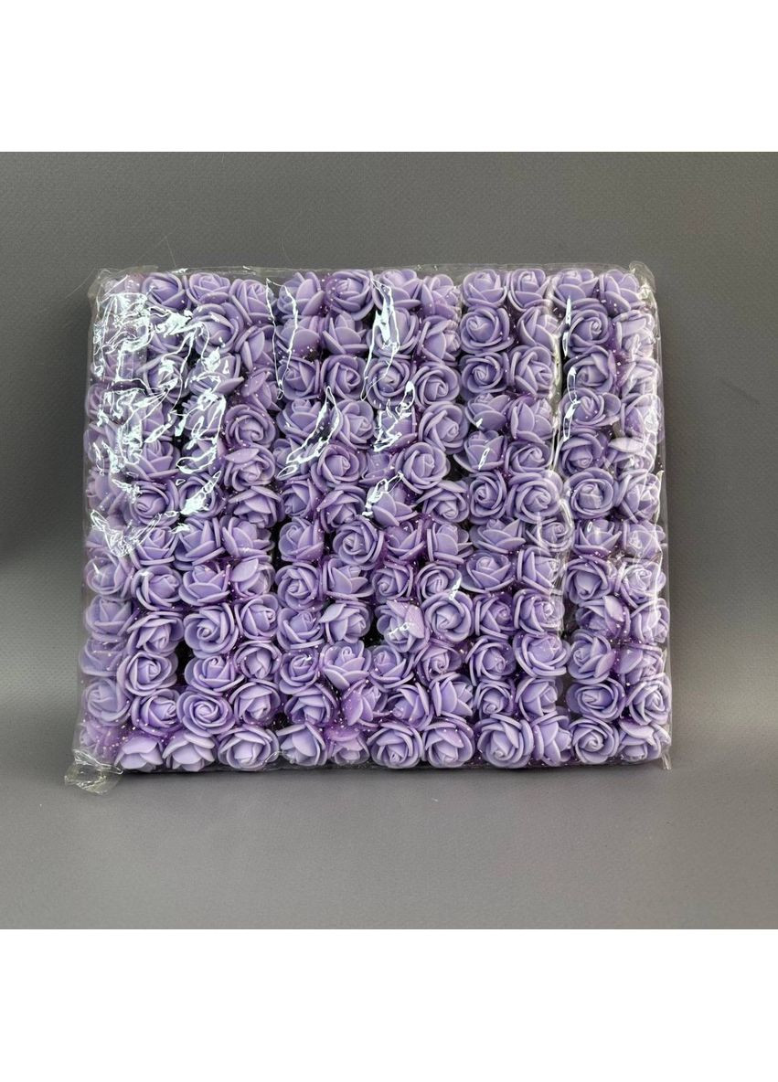 Трояндочки з фатином з фоамірану (144шт) Бузковий Plus-plus (353393144)