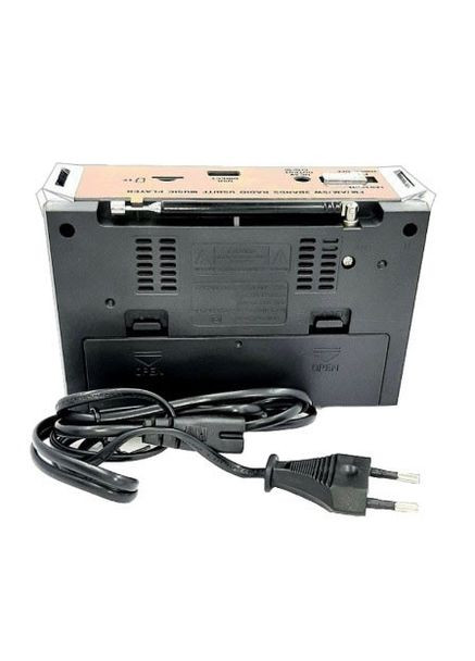 Радиоприемник RX-381 FM всеволновое переносное радио работа от сети акумулятора батареек Коричневый Golon (333799867)