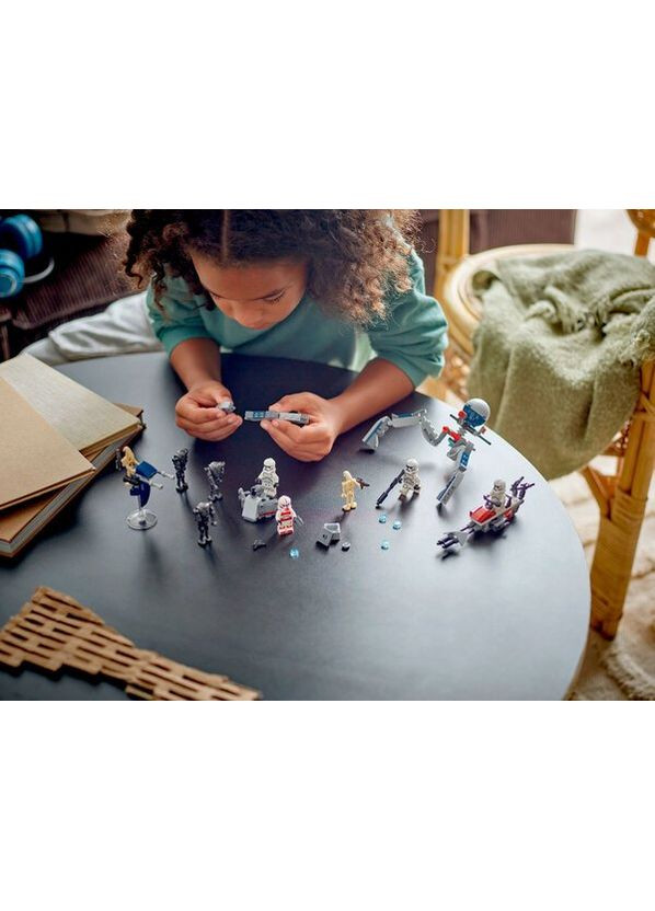 Конструктор Star Wars Клоны-пехотинцы и Боевой дроид. Боевой набор Lego (360408738)