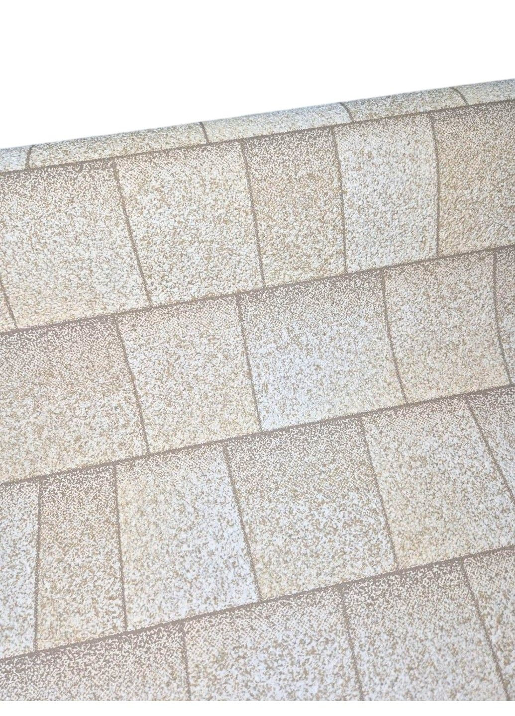 Шпалери вінілові 10 × 0.53 м Слов’янські шпалери 9445-01, обої бежеві, плитка, для вітальні, коридору, кухні Слов'янські шпалери (340275523)