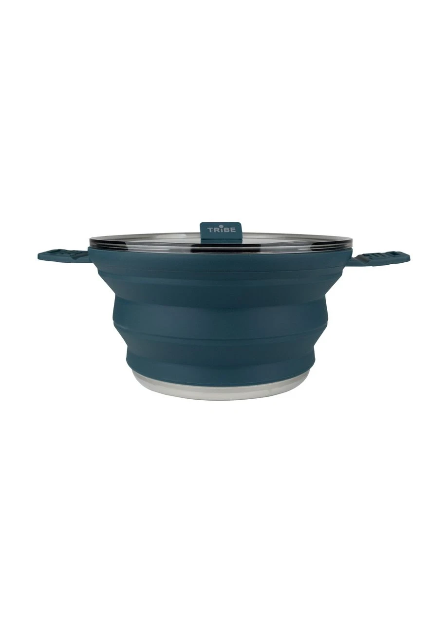 Каструля Collapsible Pot 2,5 л силіконова T-FF-0025, ocean, легка та компактна, для походів та кемпінгу Tribe (395602725)