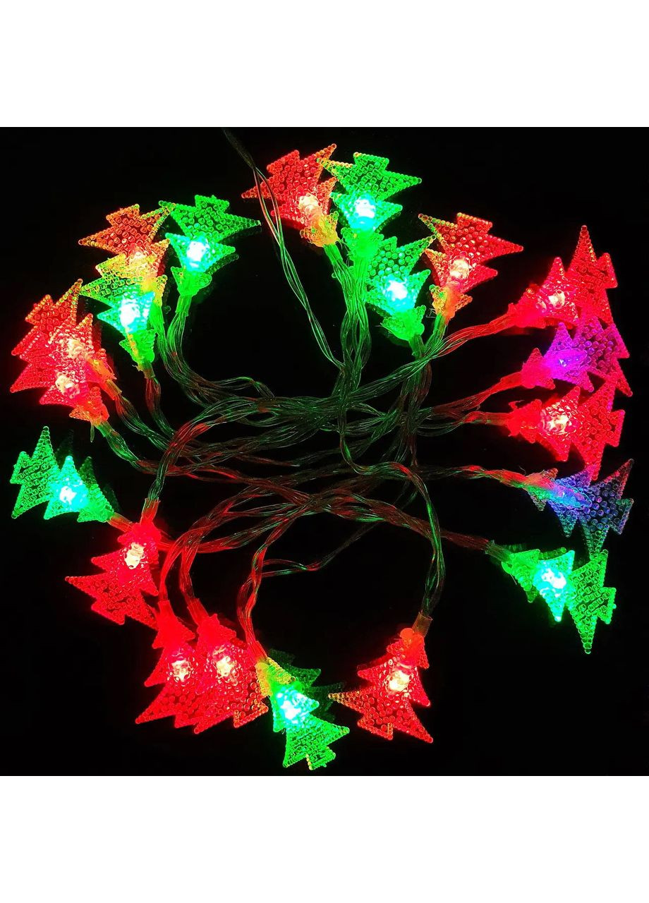 Гірлянда діодна нитка "Лісова ялинка" 20 LED 3.5 м, різнобарвні на батарейках Po Fanu (365549127)
