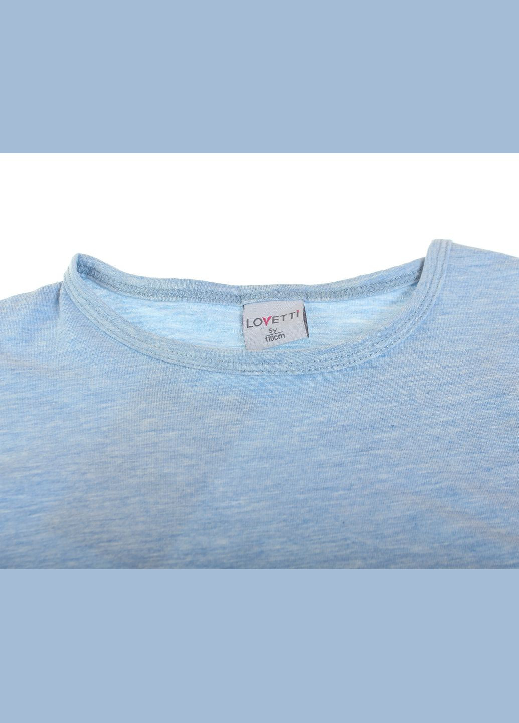 Футболка З Довгим Рукавом 1006 Блакитний Меланжевий Lovetti (306715464)
