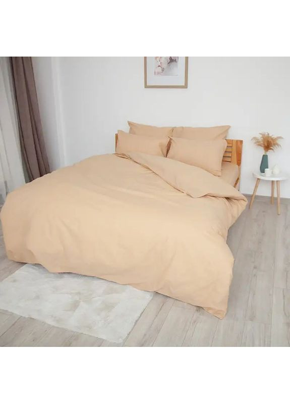 Двуспальный комплект постельного белья с наволочками 70*70 см, 115 гр/м2 Рим Бежевый (15600180215) ТЕП (364099988)