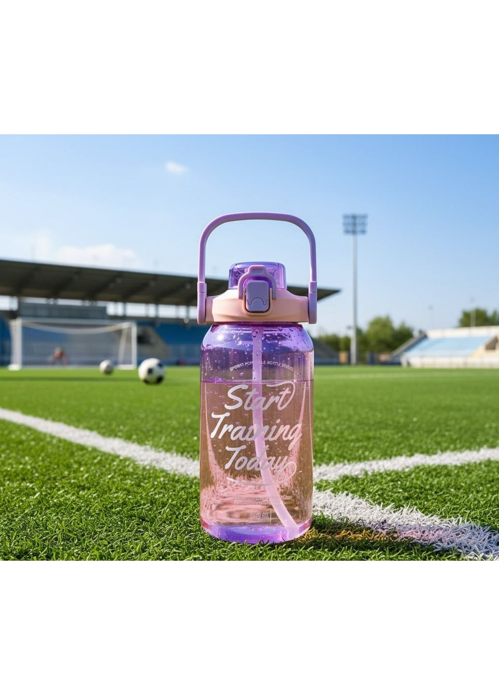Стильна пластикова пляшка START TRAINING для води 1500мл. Фіолетова No Brand (296101825)