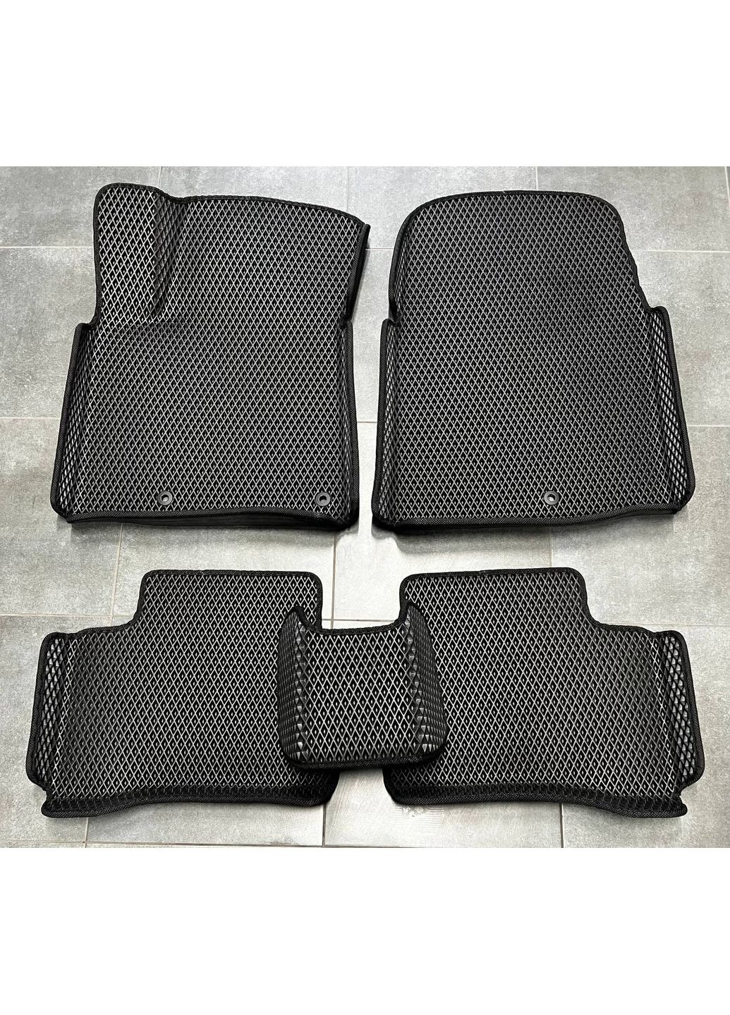 Килимки з бортиками в салон з 3Д лапою для Hyundai electric hybrid 2016-, Чорний Eva Ioniq (360615211)