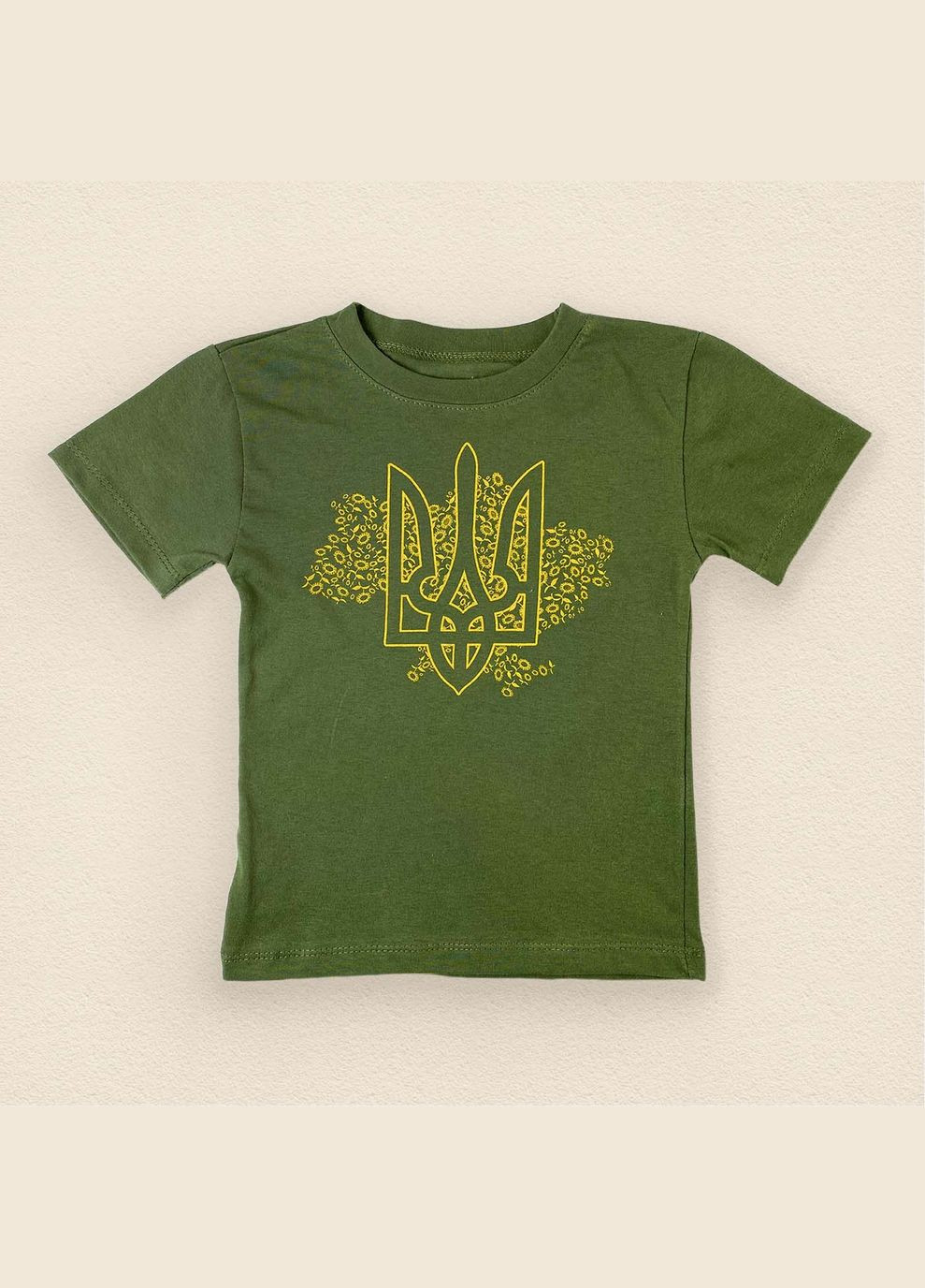 Комбінована літня дитяча футболка патріотична хакі dexter's