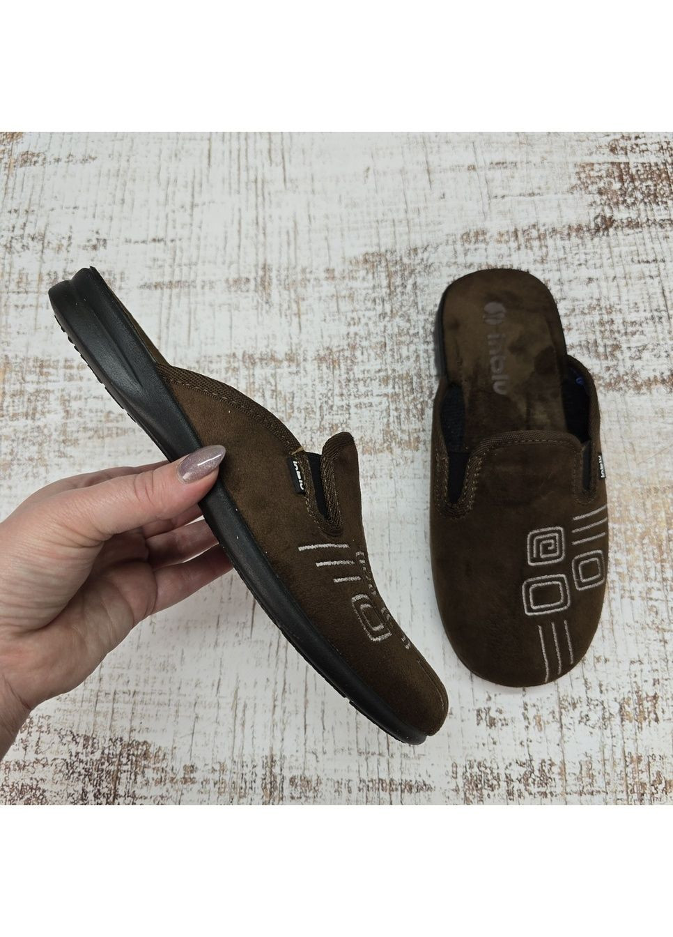 Тапочки чоловічі домашні сині закритий носок Inblu (366144496)