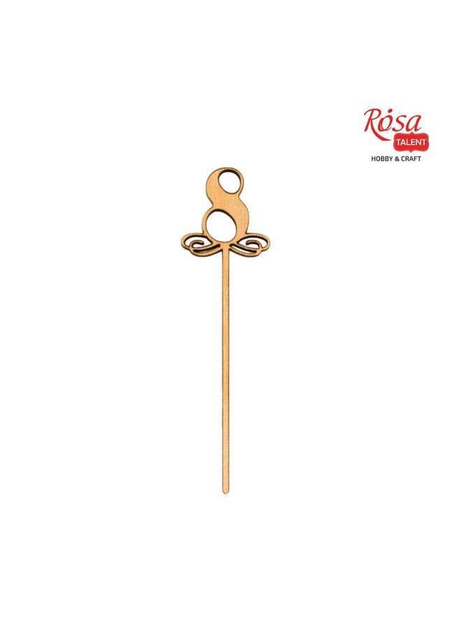 Заготовка топер Цифра 8, фанера, 13х3, 6см, 5шт, TALENT Rosa (340460518)