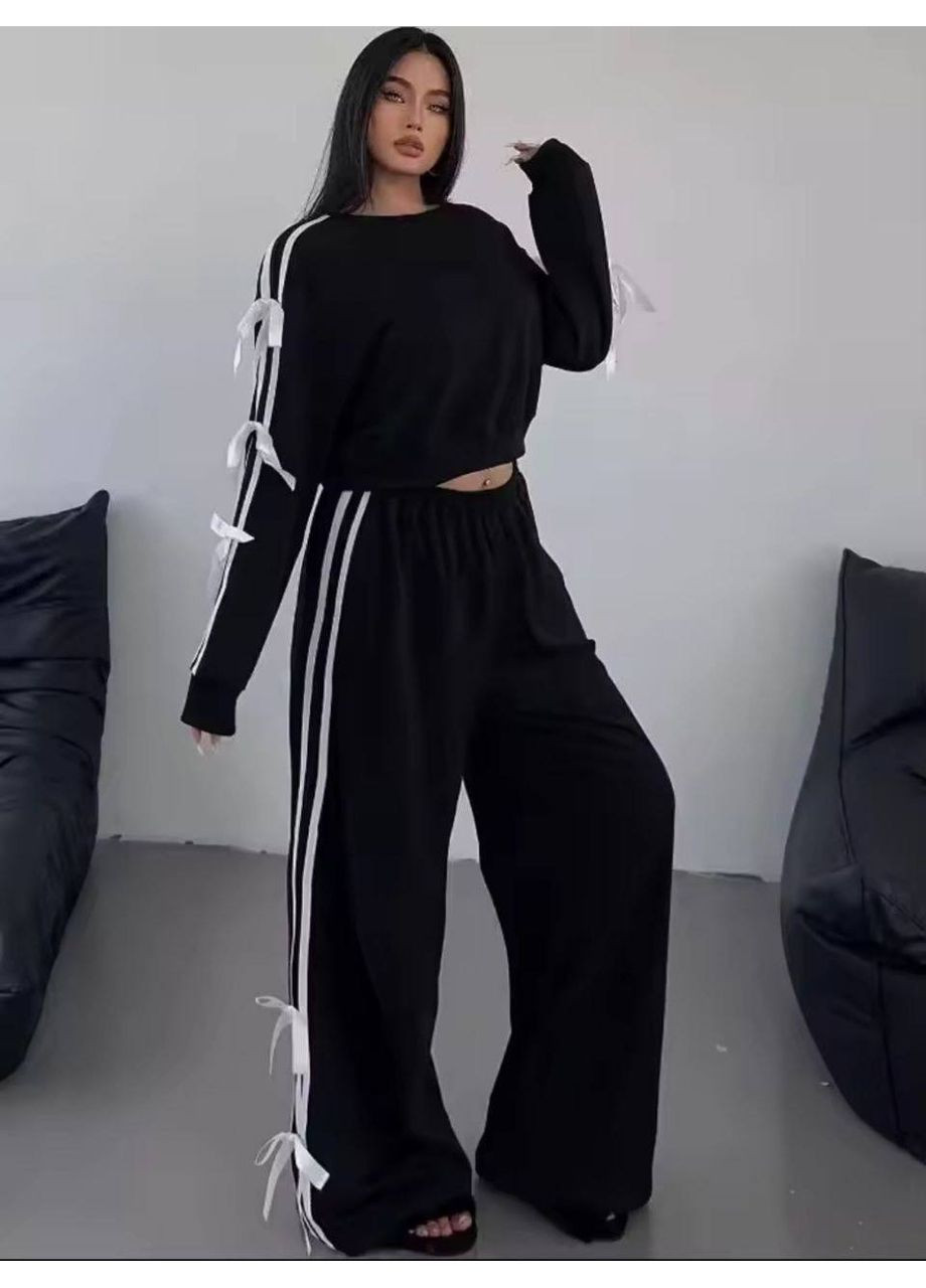 Костюм с лампасами и бантиками на тринитке — ЗАМЕР В ОПИСАНИИ Vione (370655085)