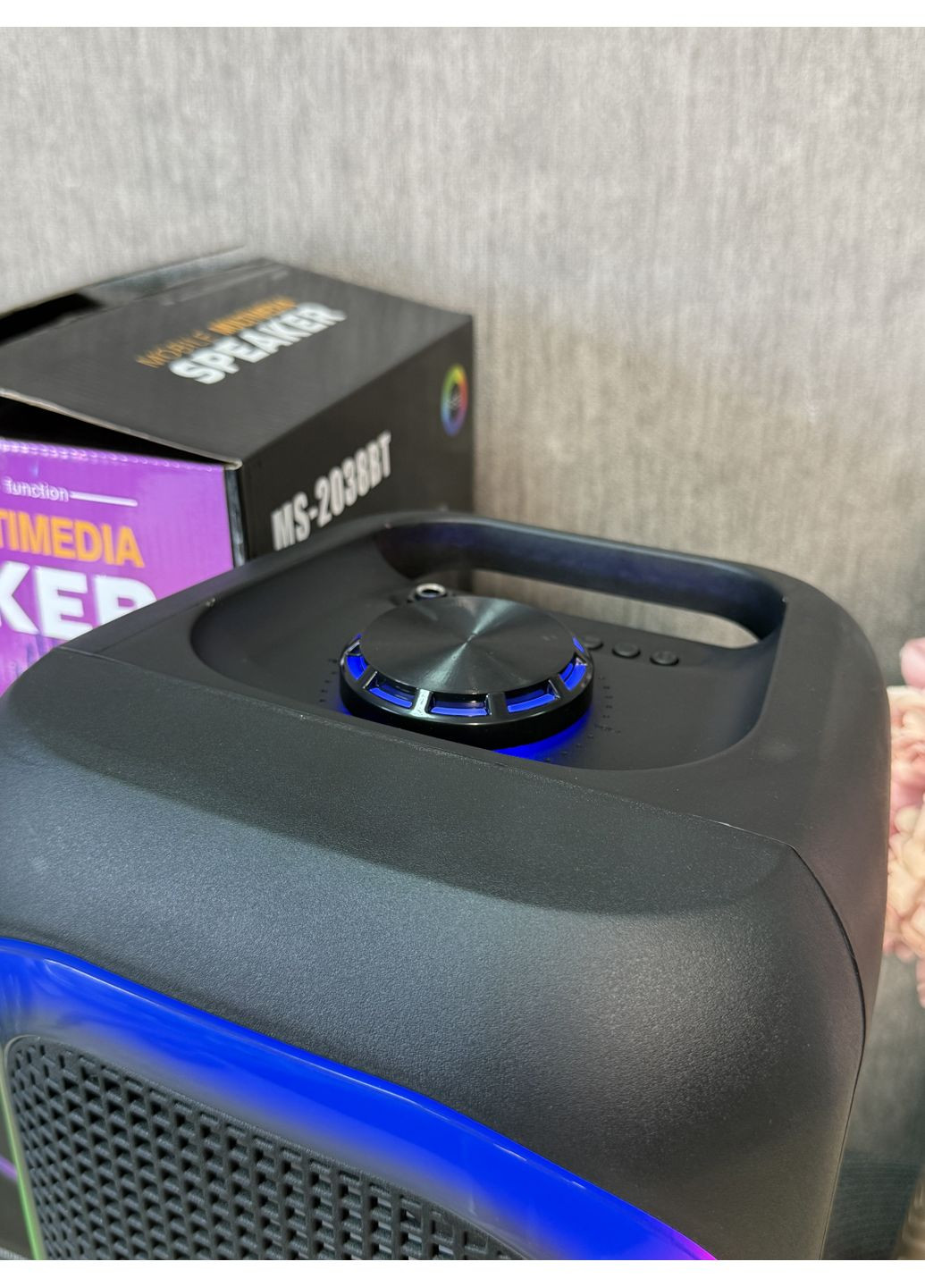 Портативна акустика-валіза MS-2039BT 50 Вт з Bluetooth, FM-радіо, USB, SD, світломузкою й акумулятором Lucky Day Shop (361242498)