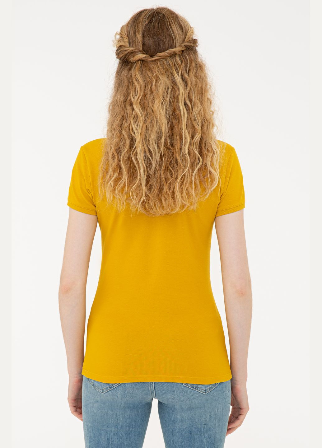Светло-желтая футболка u.s.polo assn женская U.S. Polo Assn.