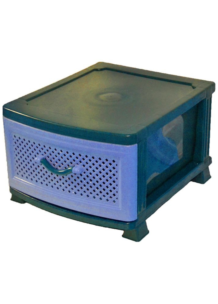 Комод пластиковый 1 ящик 27х46х38, сетка, серый. Эфе пластик.. Efe Plastics (345122456)