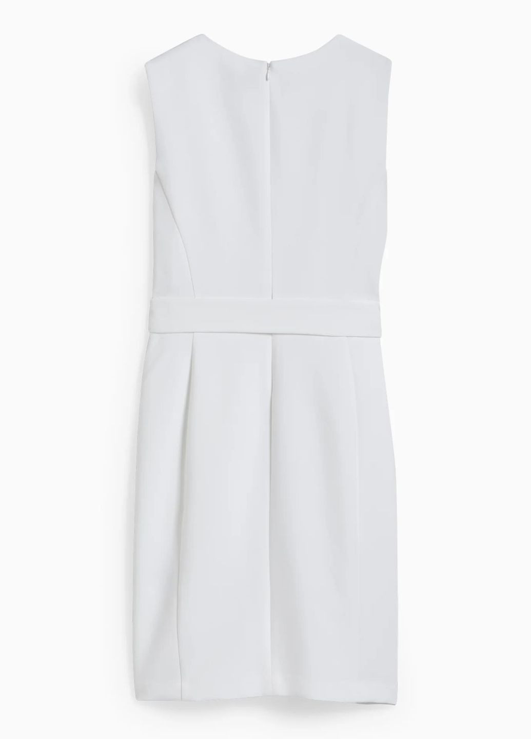 Білий кежуал сукня з поясом C&A однотонна
