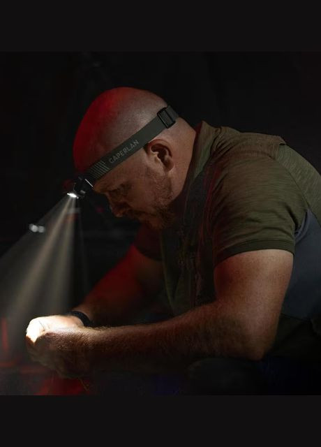 Налобний Ліхтар для Походів/Кемпінгу CAPELAN Біле та Червоне Світло (200 Люмен) 4 Режимів Акумулятор c USB Роз'ємом Зелений Caperlan (336550162)