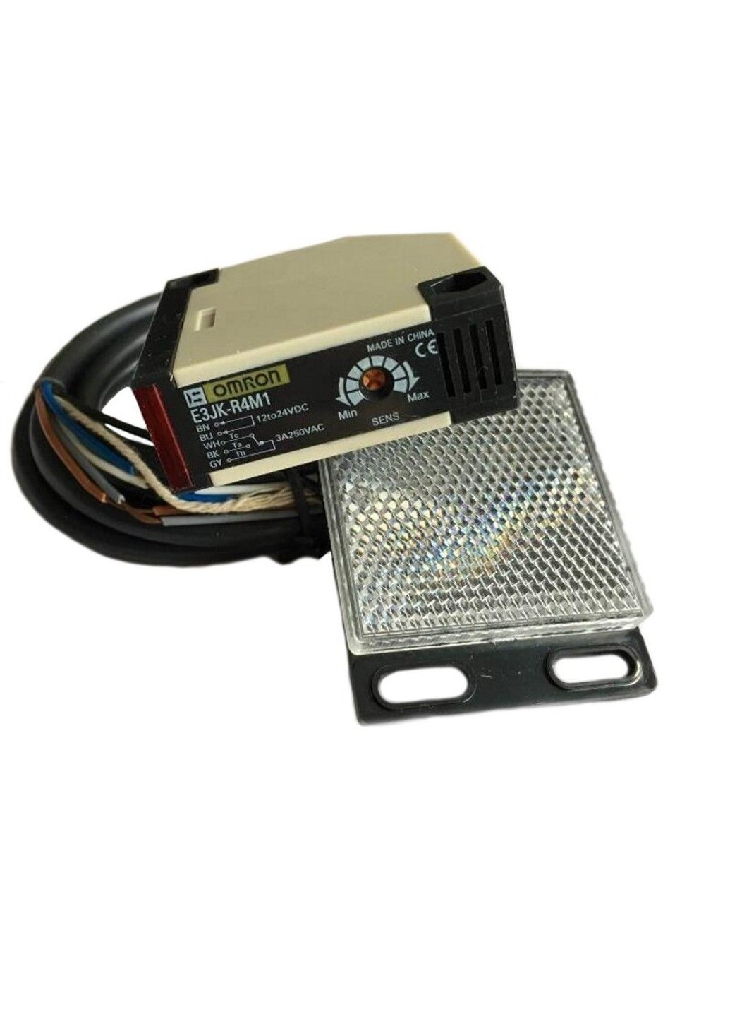 Датчик перетину променя з відбивачем E3JK 12В для систем охорони та автоматизації воріт, дальність до 4м Omron (292312866)