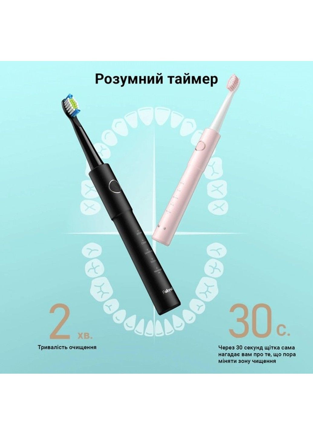 Набір електричних зубних щіток E11 pink+black Fairywill (291450003)