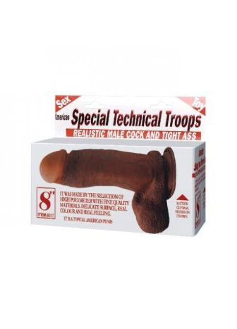 ТІЛЬКИ У НАС! Вібратор на присосці BRAVEMAN (тілесн.) з плавним регулюванням вібрації на дротовому пульті No Brand (301909320)