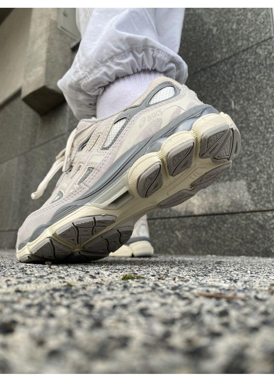 Серые демисезонные кроссовки мужские asics gel-nyc grey beige асикс гель нюк No Brand