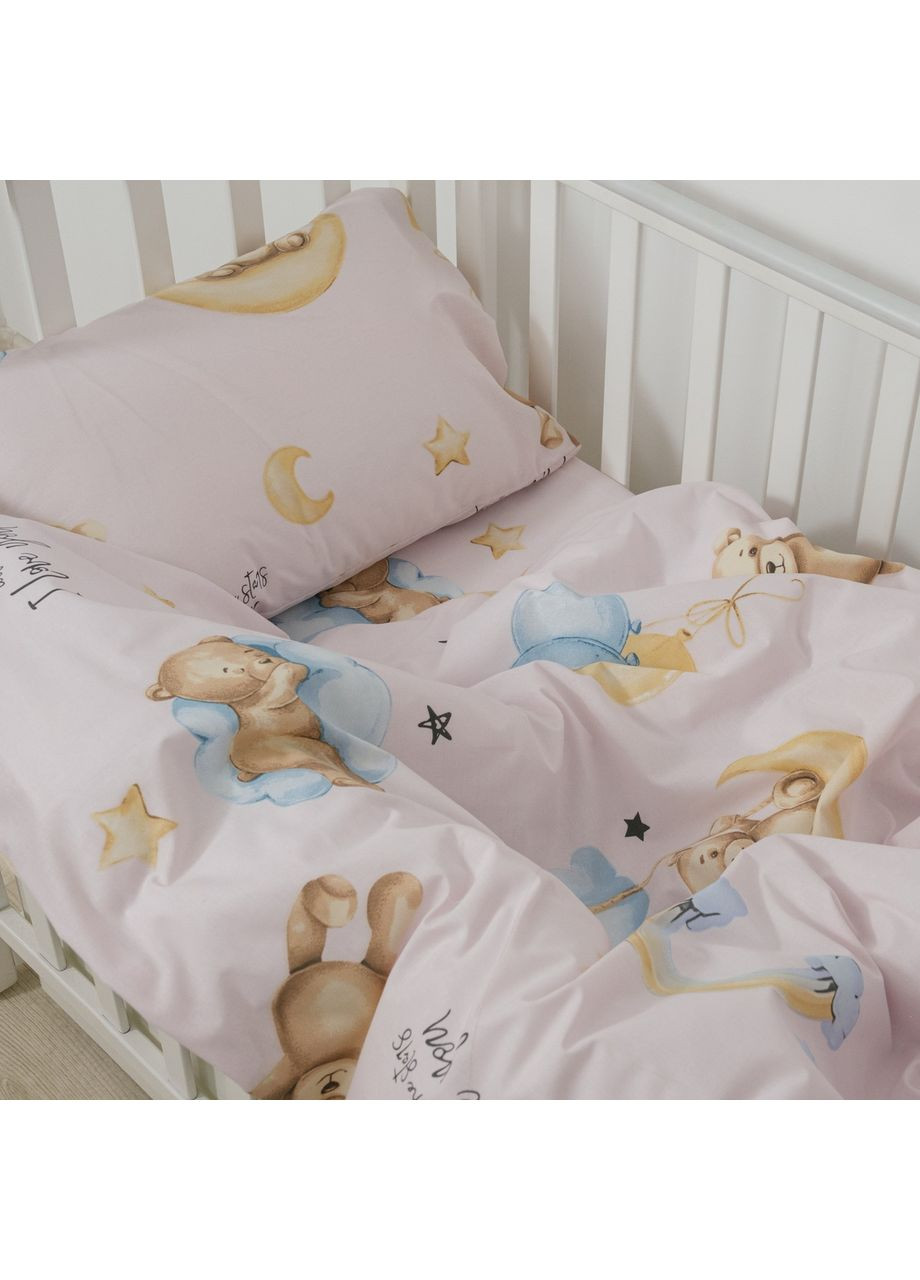 Дитяча постільна білизна для немовлят ранфорс - 25415 pink рожева Viluta (364873829)