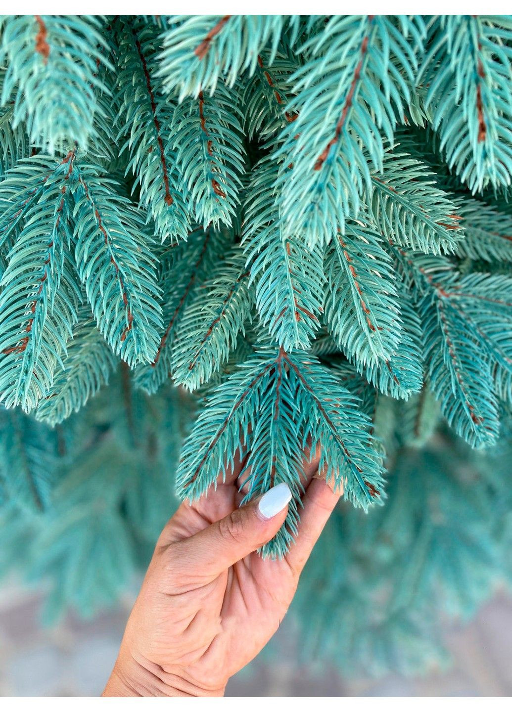 Искусственная пушистая елка Премиум (высота 3.20 м) литая (Голубая) No Brand (332634301)