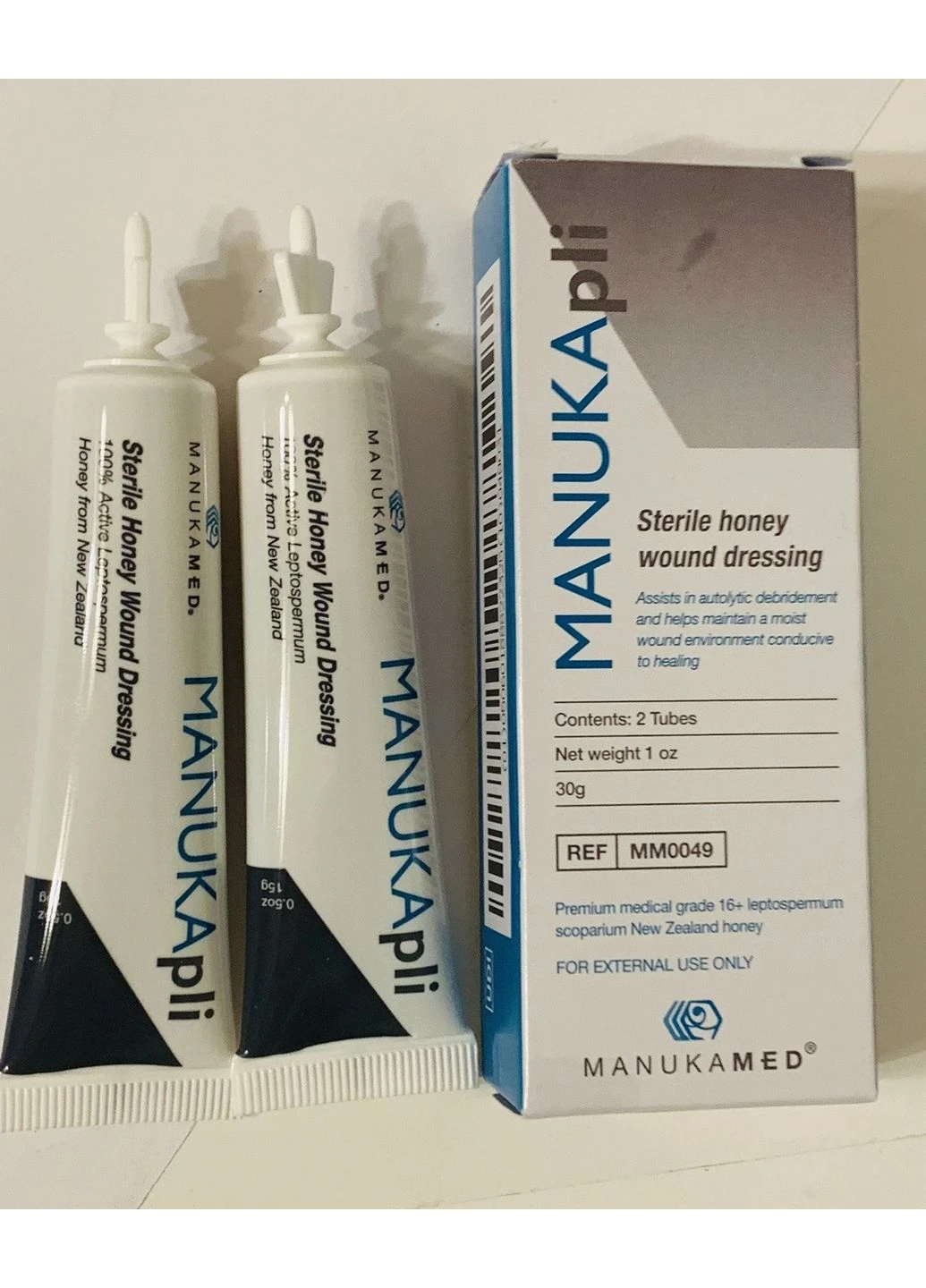 Медицинский мед для ран MANUKApli (Новая Зеландия) — стерильный заживляющий мед с манукой 2 тубы по 15 грамм ManukaMed (395929041)